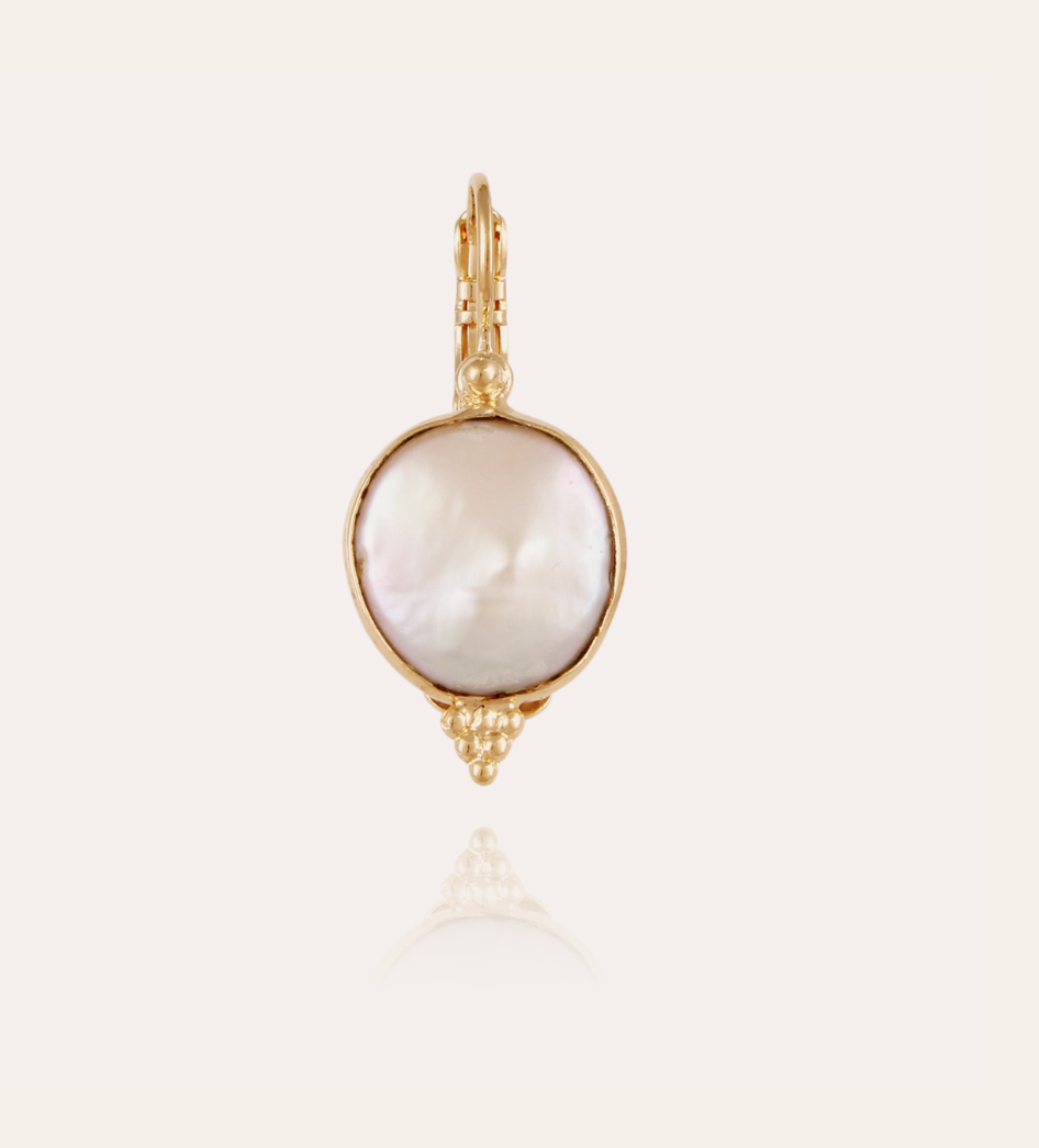 Gas Bijoux earrings 318771 - Dames Oorbellen - Serti Mother of Pearl - Goud - 3.2 cm