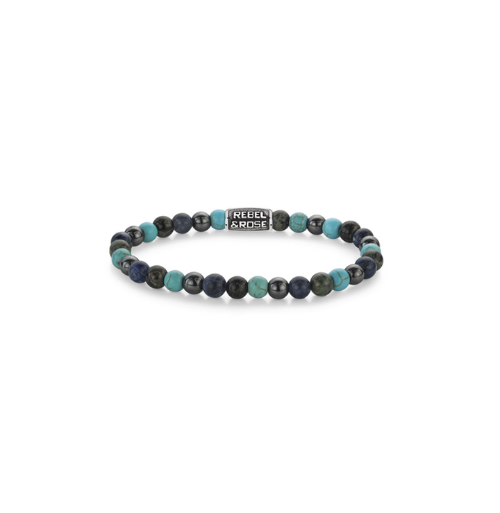 Rebel & Rose armband RR-60132-V Blue Nights Vintage - Maat M ±17,5 cm