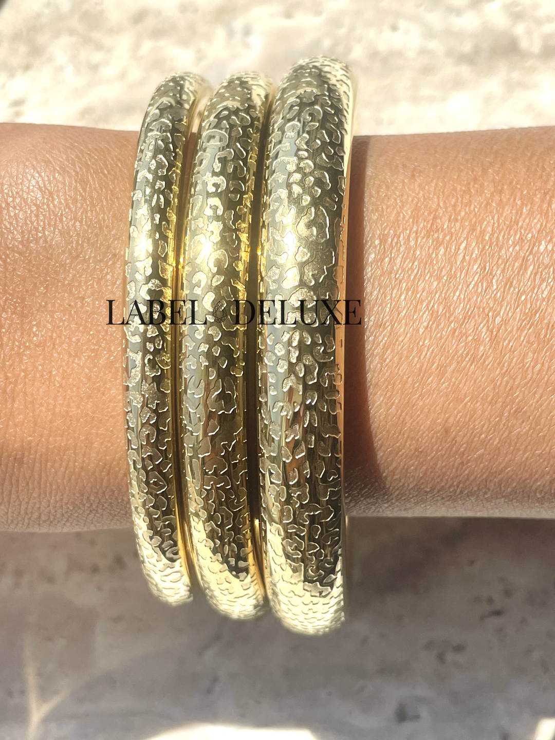 Rose & Camellia Armband 08953 - Bracelet Round Bangle Panther - Goud - 10 MM