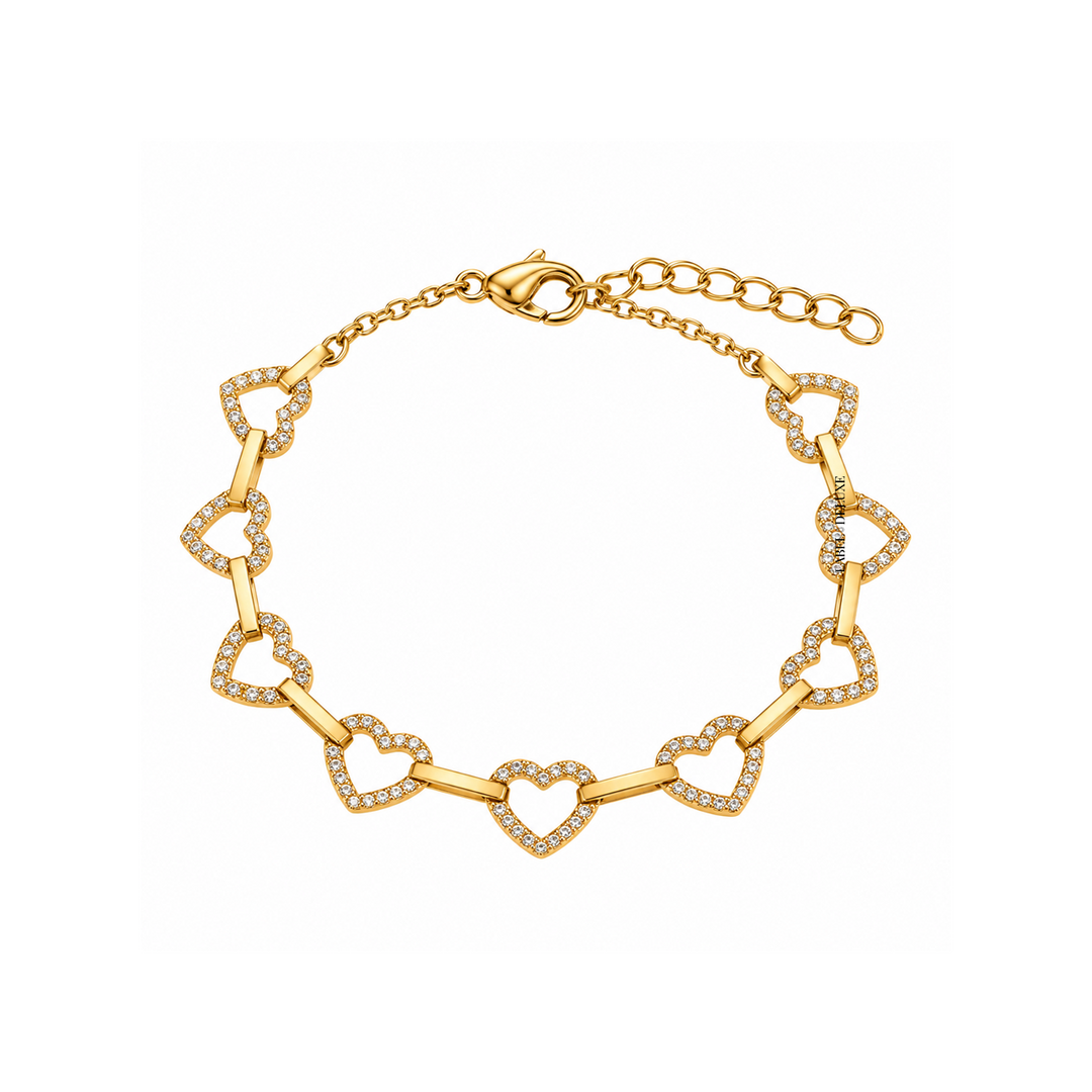 Lovely Hearts 107995 - Armband - Goud